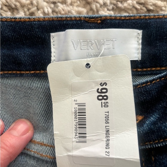 High Rise Women's Jeans in Deep Blue - Picture 6 of 6